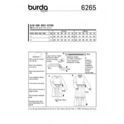 Burda Sewing Pattern 6265 Misses' Dresses Short Or Midi Length With Tiered Skirt