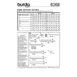 Burda Sewing Pattern 6268 Misses' Jumper Dress In Dirndl-Style, Blouse And Apron