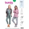 Burda Sewing Pattern 6379 Style Misses' Blousons With Drawstring Waist -OHSEWCRAFTY burda sewing pattern 6379 style misses blousons with drawstring waist