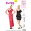 Burda Sewing Pattern 6388 Style Woman's Retro Gown Dress With Bow -OHSEWCRAFTY burda sewing pattern 6388 style woman s retro gown dress with bow
