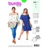 Burda Sewing Pattern 6446 Woman's Plus Size Blouse And Tunic -OHSEWCRAFTY burda sewing pattern 6446 woman s plus size blouse and tunic