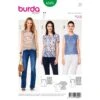 Burda Sewing Pattern 6525 Style Women's Misses' Blouse Size 8-20 -OHSEWCRAFTY burda sewing pattern 6525 style women s misses blouse size 8 20