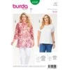 Burda Sewing Pattern 6552 Style Womans' Feminine Flowing Light Weight Blouse -OHSEWCRAFTY burda sewing pattern 6552 style womans feminine flowing light weight blouse
