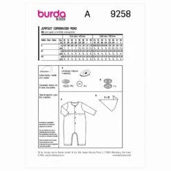 Burda Sewing Pattern 9258 Babies' Romper With Inside Leg Fastening 5 Burda Sewing Pattern 9258 Babies' Romper With Inside Leg Fastening -OHSEWCRAFTY burda sewing pattern 9258 babies romper with inside leg fastening 1