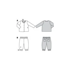 Burda Sewing Pattern 9293 Babies Toddlers Coat Jacket Shirt And Trousers -OHSEWCRAFTY burda sewing pattern 9293 babies toddlers coat jacket shirt and trousers 2