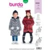 Burda Sewing Pattern 9334 Style Toddler's Winter Coat With Pockets -OHSEWCRAFTY burda sewing pattern 9334 style toddler s winter coat with pockets