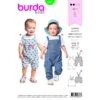 Burda Sewing Pattern 9337 Style Infant Babies Summer Bibbed Trousers -OHSEWCRAFTY burda sewing pattern 9337 style infant babies summer bibbed trousers