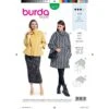 Burda Style Misses' Designer Loose Fitting Coat With Two Lengths Sewing Pattern 6372