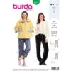 Burda Style Misses' Loose Fitting Slip On Trousers Sewing Pattern 6371 -OHSEWCRAFTY burda style misses loose fitting slip on trousers sewing pattern 6371