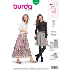 Burda Sewing Pattern 6357 Style Misses' Slip On Skirt Summer Wear