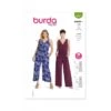 Burda Style Pattern 5817 Misses’ Jumpsuits With Deep V-Neck & Elasticated Waists -OHSEWCRAFTY burda style pattern 5817 misses jumpsuits with deep v neck elasticated waists