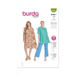 Burda Style Pattern 5841 Misses’ Loose Fitting Front-Buttoned Dress & Tunic
