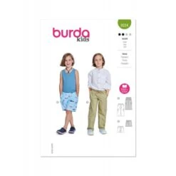 Burda Style Pattern 9224 Children’s Cargo Trousers And Shorts With Tie Waist