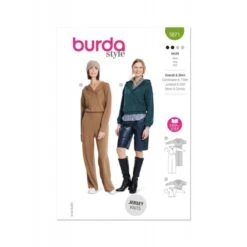 Burda Style Sewing Pattern 5871 Misses’ Jumpsuit With Hood Or Hoodie Top Easy