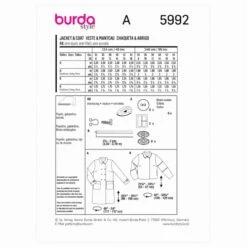 Burda Style Sewing Pattern 5992 Misses’ Double-Breasted Coat And Jacket Average 5 Burda Style Sewing Pattern 5992 Misses’ Double-Breasted Coat And Jacket Average -OHSEWCRAFTY burda style sewing pattern 5992 misses double breasted coat and jacket average 1