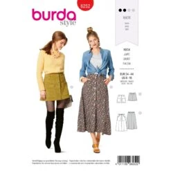 Burda Style Sewing Pattern 6252 Women's Button Detail Skirts Length Options