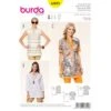 Burda Style Sewing Pattern 6809 Womens' V-Neckline Shirt, Blouse And Tunic Tops -OHSEWCRAFTY burda style sewing pattern 6809 womens v neckline shirt blouse and tunic tops