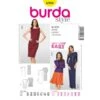 Burda Style Sewing Pattern 6988 Women's Jersey Dresses With Flat Bateau Neck -OHSEWCRAFTY burda style sewing pattern 6988 women s jersey dresses with flat bateau neck