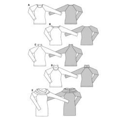 Burda Style Sewing Pattern 6990 Women's Shirts And Jumpers With Raglan Sleeves -OHSEWCRAFTY burda style sewing pattern 6990 women s shirts and jumpers with raglan sleeves 2