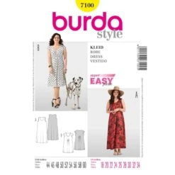 Burda Style Sewing Pattern 7100 Women's Light Sundresses Quick And Easy To Sew