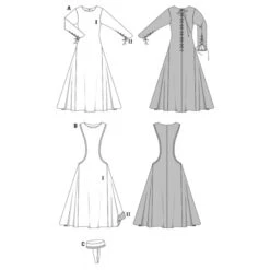 Burda Style Sewing Pattern 7977 Women's History Dress For Damsel With Period Cap -OHSEWCRAFTY burda style sewing pattern 7977 women s history dress for damsel with period cap 2