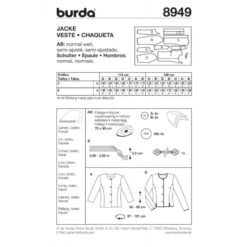 Burda Style Sewing Pattern 8949 Women's Stylish Waisted Collarless Short Jackets 5 Burda Style Sewing Pattern 8949 Women's Stylish Waisted Collarless Short Jackets -OHSEWCRAFTY burda style sewing pattern 8949 women s stylish waisted collarless short jackets 1