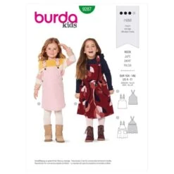 Burda Style Sewing Pattern 9287 Children’s Pinafore Dresses With Patch Pockets