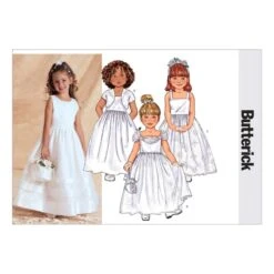 Butterick Sewing Pattern 3351 Childrens Formal Dress Special Occasion
