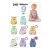 Butterick Sewing Pattern 3405 Babies Romper Top & Shorts Play Wear -OHSEWCRAFTY butterick sewing pattern 3405 babies romper top shorts play wear