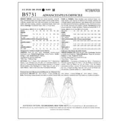 Butterick Sewing Pattern 5731 Misses Wedding Dress Bridal Occasional EE 14-20 -OHSEWCRAFTY butterick sewing pattern 5731 misses wedding dress special occasional ee 14 20 1