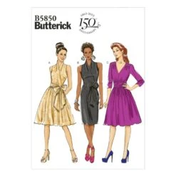 Butterick Sewing Pattern 5850 Misses' Short Dress Evening Out
