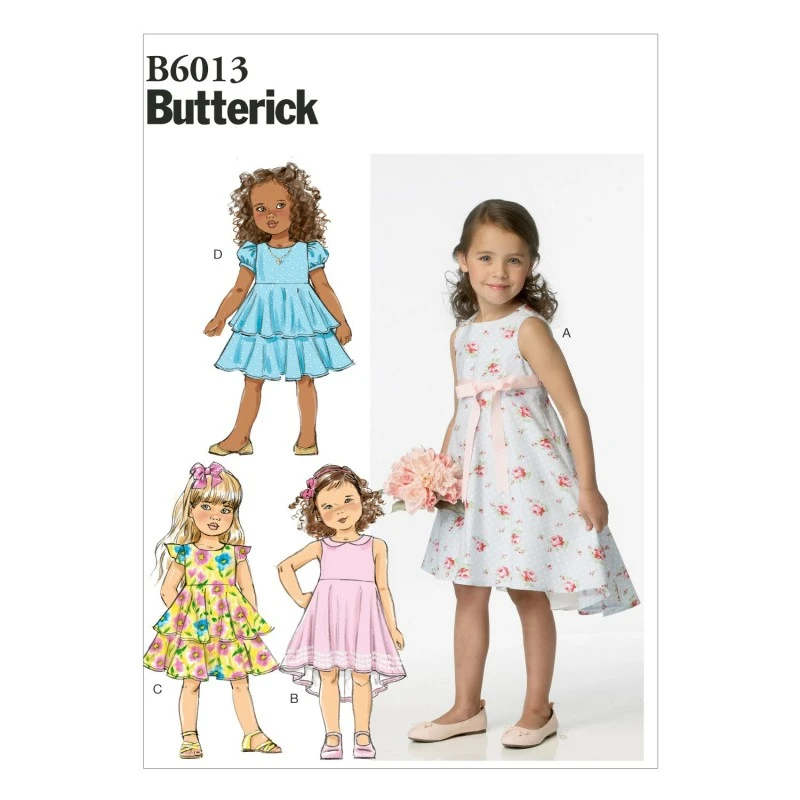 Butterick Sewing Pattern 6013 Children's Girl's Formal Dress 3 Butterick Sewing Pattern 6013 Children's Girl's Formal Dress