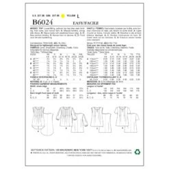 Butterick Sewing Pattern 6024 Misses' Loose Fitting Top -OHSEWCRAFTY butterick sewing pattern 6024 misses loose fitting top 1