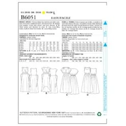 Butterick Sewing Pattern 6051 Misses' Pullover Long Dress 5 Butterick Sewing Pattern 6051 Misses' Pullover Long Dress -OHSEWCRAFTY butterick sewing pattern 6051 misses pullover long dress 1