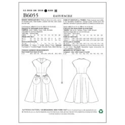 Butterick Sewing Pattern 6055 Misses' Dress & Belt -OHSEWCRAFTY butterick sewing pattern 6055 misses dress belt 1