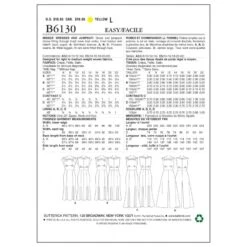 Butterick Sewing Pattern 6130 Misses' Dress & Jumpsuit E5 14-22 5 Butterick Sewing Pattern 6130 Misses' Dress & Jumpsuit E5 14-22 -OHSEWCRAFTY butterick sewing pattern 6130 misses dress jumpsuit e5 14 22 1