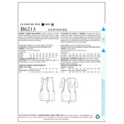Butterick Sewing Pattern 6213 Misses' Pullover Jumper & Dress -OHSEWCRAFTY butterick sewing pattern 6213 misses pullover jumper dress 1
