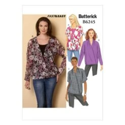 Butterick Sewing Pattern 6245 Misses' Pullover Top