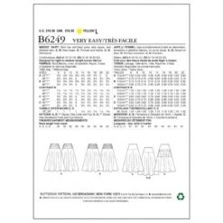 Butterick Sewing Pattern 6249 Misses' Long Summer Skirt -OHSEWCRAFTY butterick sewing pattern 6249 misses long summer skirt 1