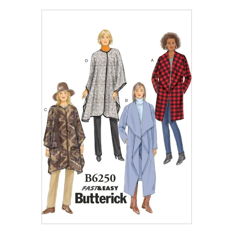 Butterick Sewing Pattern 6250 Misses' Jacket Coat & Wrap Y (XSM-SM-MED) 3 Butterick Sewing Pattern 6250 Misses' Jacket Coat & Wrap Y (XSM-SM-MED)