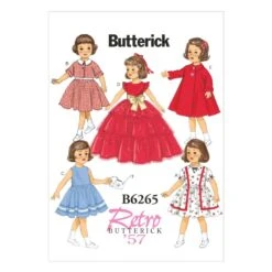 Butterick Sewing Pattern 6265 Retro 18" Doll Clothes Dress