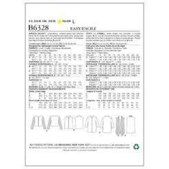 Butterick Sewing Pattern 6328 Misses' Open Front Jacket Coat -OHSEWCRAFTY butterick sewing pattern 6328 misses open front jacket coat 1