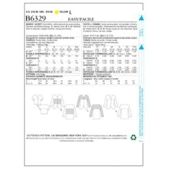 Butterick Sewing Pattern 6329 Misses' Curved Seam Or Cropped Jackets Coat -OHSEWCRAFTY butterick sewing pattern 6329 misses curved seam or cropped jackets coat 1