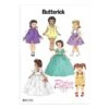 Butterick Sewing Pattern 6336 18" Doll Clothes Retro Outfits Bride Dress -OHSEWCRAFTY butterick sewing pattern 6336 18 doll clothes retro outfits bride dress