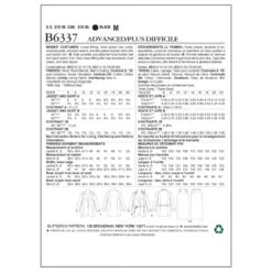 Butterick Sewing Pattern 6337 Misses' Notch-Collar Jackets & Floor Length Skirts -OHSEWCRAFTY butterick sewing pattern 6337 misses notch collar jackets floor length skirts 1