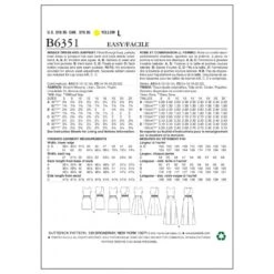 Butterick Sewing Pattern 6351 Misses' Open-Back Tulip Detail Dress & Jumpsuit -OHSEWCRAFTY butterick sewing pattern 6351 misses open back tulip detail dress jumpsuit 1