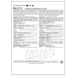 Butterick Sewing Pattern 6353 Misses' Strapless Dress Detachable Train & Belt -OHSEWCRAFTY butterick sewing pattern 6353 misses strapless dress detachable train belt 1