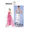 Butterick Sewing Pattern 6353 Misses' Strapless Dress Detachable Train & Belt -OHSEWCRAFTY butterick sewing pattern 6353 misses strapless dress detachable train belt