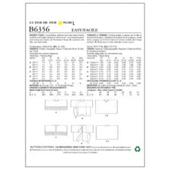 Butterick Sewing Pattern 6356 Misses' Fringe Trim Overlay Or Notch Neck Tunics 5 Butterick Sewing Pattern 6356 Misses' Fringe Trim Overlay Or Notch Neck Tunics -OHSEWCRAFTY butterick sewing pattern 6356 misses fringe trim overlay or notch neck tunics 1