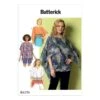 Butterick Sewing Pattern 6356 Misses' Fringe Trim Overlay Or Notch Neck Tunics -OHSEWCRAFTY butterick sewing pattern 6356 misses fringe trim overlay or notch neck tunics